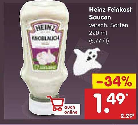 Heinz Feinkost Saucen, verschiedene Sorten 220 ml