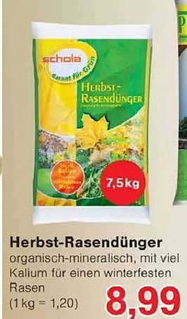 Herbst-Rasendünger 7,5 kg - Organisch-Mineralisch
