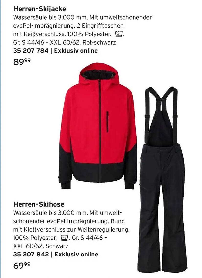 Herren-Skijacke und Herren-Skihose im Set