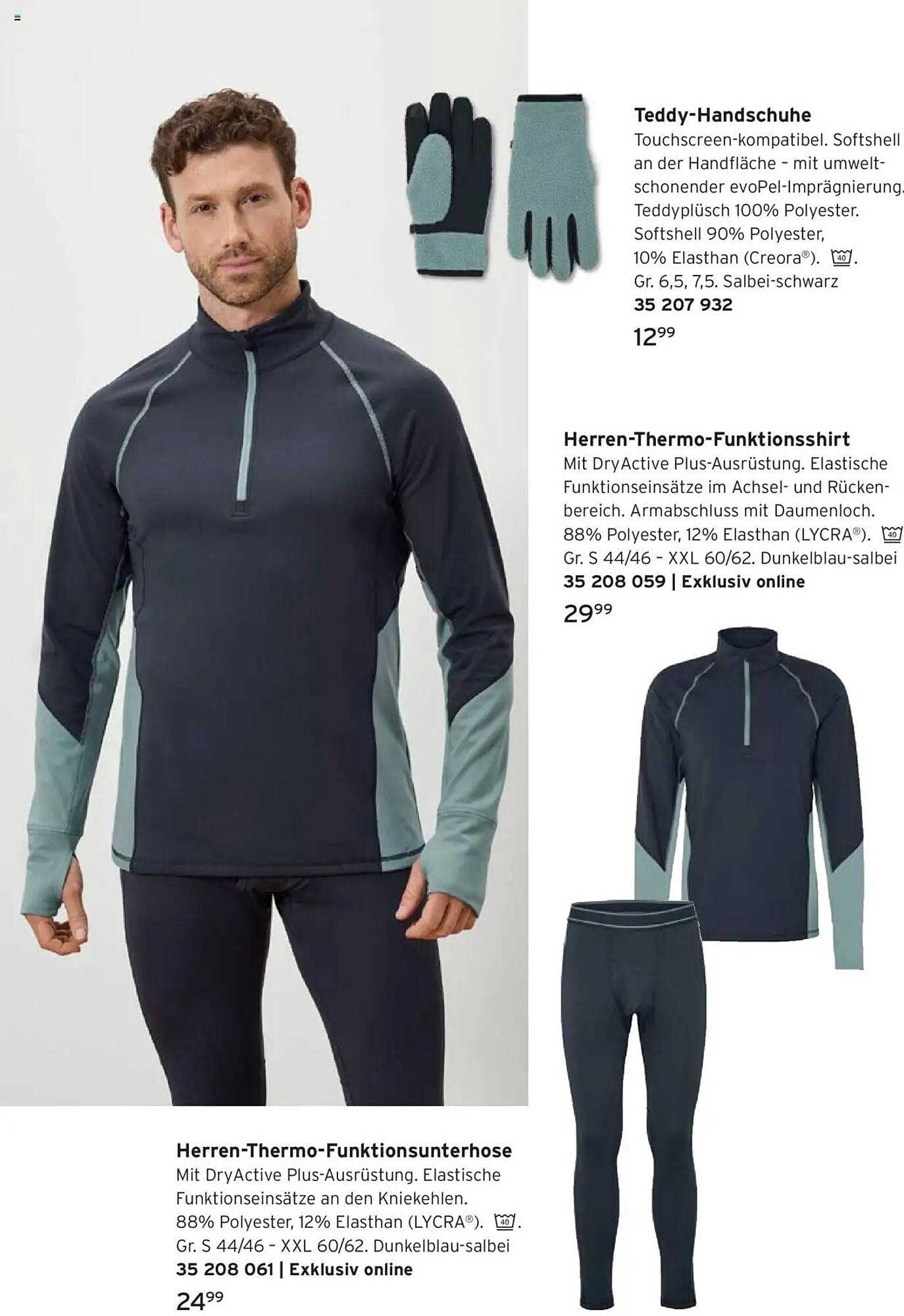 Herren-Thermo-Funktionsshirt mit DryActive Plus-Ausrüstung