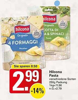 Hilcona Pasta 250g - Originale italienische Vielfalt