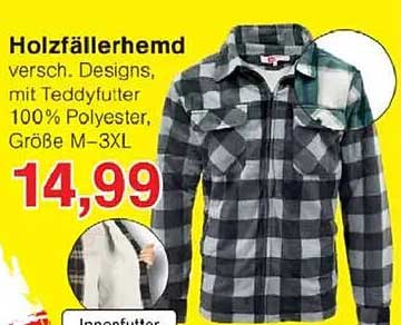 Holzfällerhemd mit Teddyfutter in verschiedenen Designs