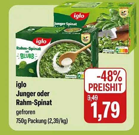 iglo Junge oder Rahm-Spinat 750g