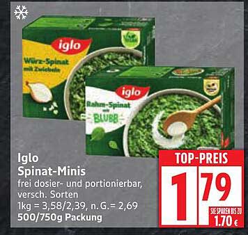 Iglo Spinat-Minimix 500/750g – Die perfekte Gemüsebeigabe!
