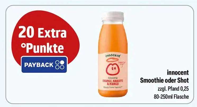 innocent Smoothie oder Shot – Orange, Karotte & Mango