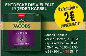 Jacobs Kapseln - Verschiedene Sorten, 18-20 Kapseln