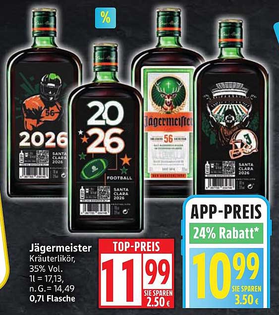 Jägermeister Kräuterlikör, 35% Vol.