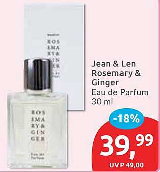 Jean & Len Rosemary & Ginger Eau de Parfum 30 ml