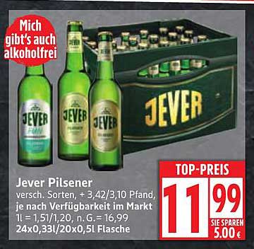 Jever Pilsener – 24 Flaschen zum Top-Preis