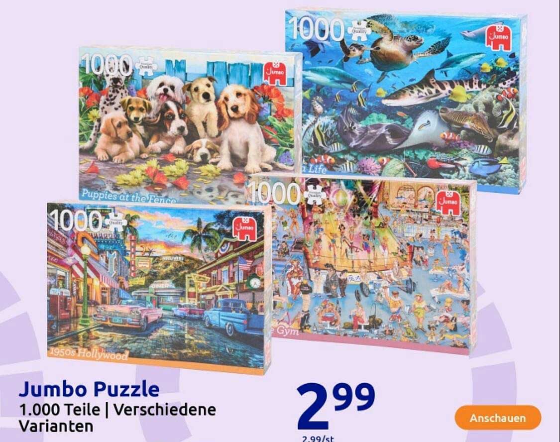 Jumbo Puzzle 1.000 Teile – Verschiedene Varianten