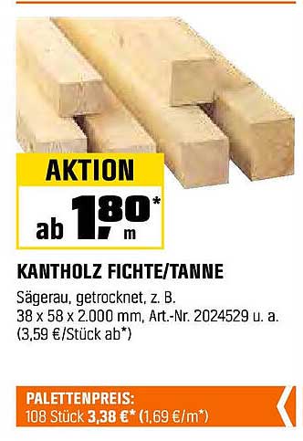 KANTHOLZ FICHTE/TANNE