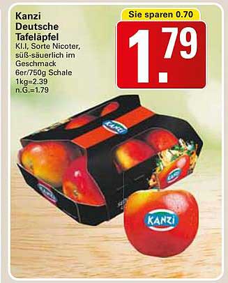 Kanzi Deutsche Tafeläpfel, 6er/750g Schale