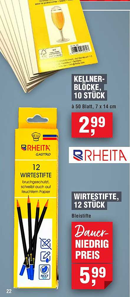 KELLNER-BLÖCKE, 10 STÜCK