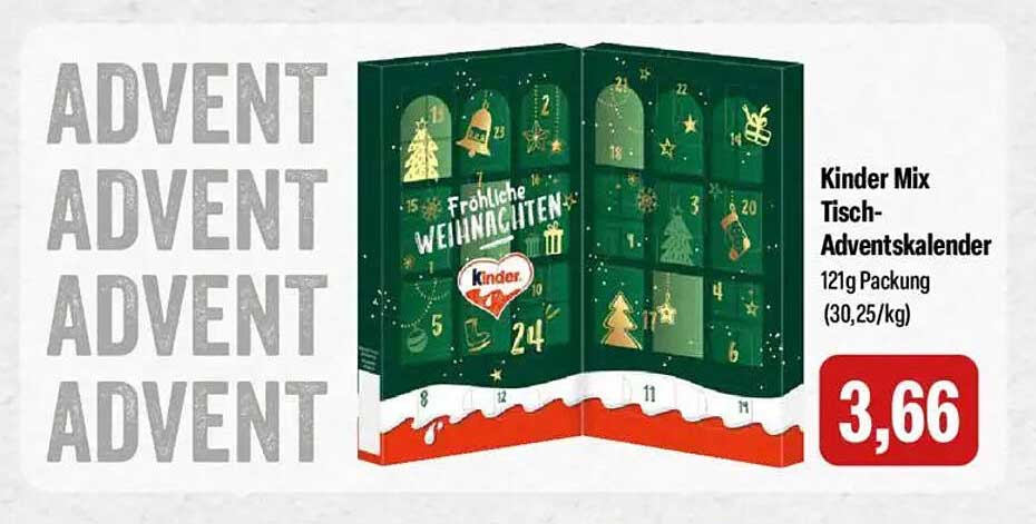 Kinder Mix Tisch-Adventskalender