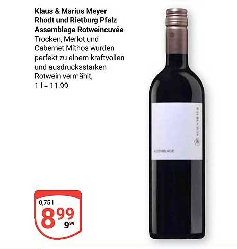 Klaus & Marius Meyer Rhotd und Rietburg Pfalz Assemblage Rotweincuvée trocken