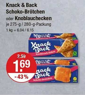 Knack & Back Schoko-Brötchen oder Knoblauchecken