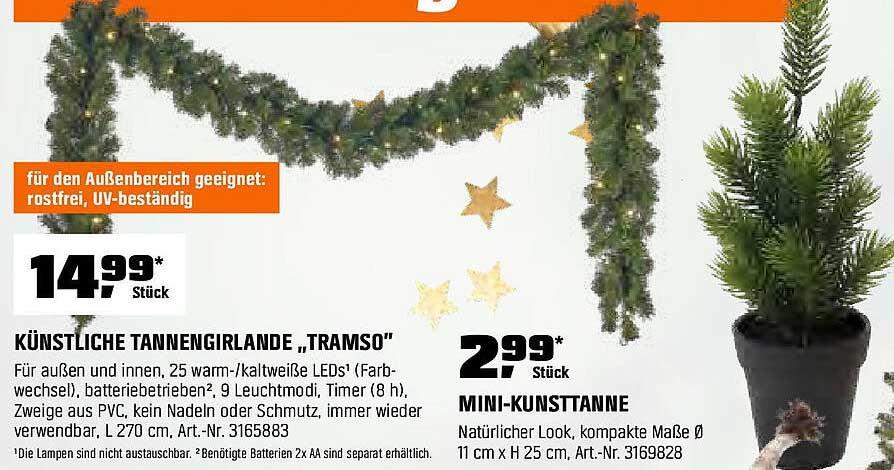 KÜNSTLICHE TANNENGIRLANDE „TRAMSO“