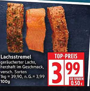 Lachsstremerl - Geräucherter Lachs in verschiedenen Sorten