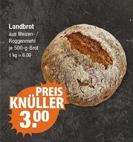 Landbrot aus Weizen-/Roggenmehl