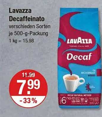 Lavazza Decaffeinato – verschiedene Sorten je 500-g-Packung