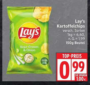 Lay's Kartoffelchips verschiedene Sorten 150g
