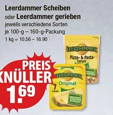 Leerdammer Scheiben oder Leerdammer gerieben - Preis-Knüller für feinen Genuss!