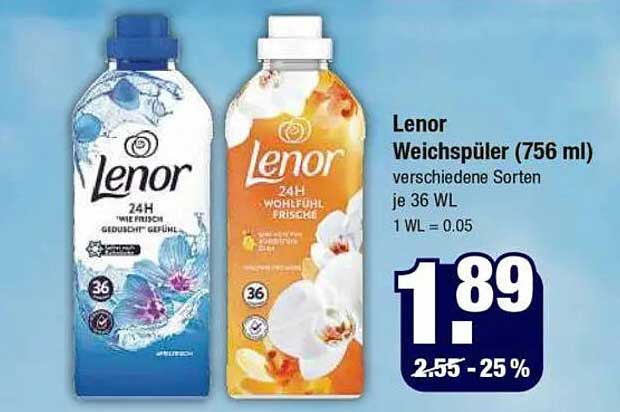 Lenor Weichspüler (756 ml) verschiedene Sorten