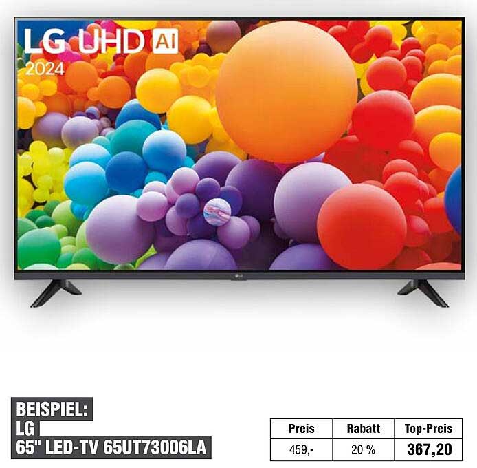 LG 65" LED-TV 65UT73006LA - Jetzt zugreifen!