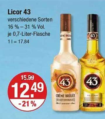 Licor 43 - verschiedene Sorten 0,7-Liter-Flasche