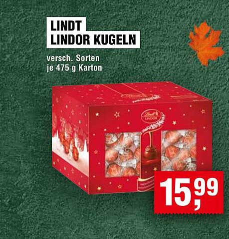 LINDT LINDOR KUGELN - versch. Sorten je 475 g Karton