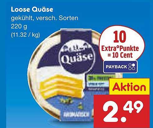 Loose Quäse, gekühlt, verschiedene Sorten 220 g
