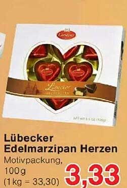 Lübecker Edelmarzipan Herzen