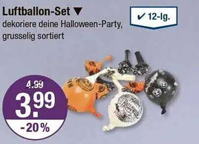 Luftballon-Set - dekoriere deine Halloween-Party, gruselig sortiert