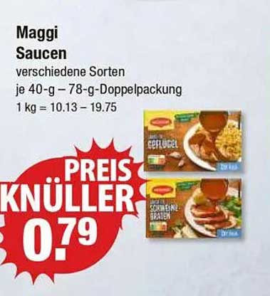 Maggi Saucen verschiedene Sorten je 40-g-78-g-Doppelpackung