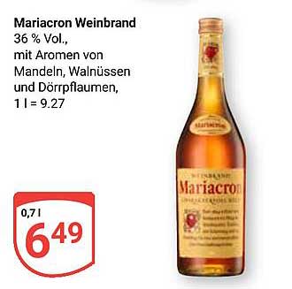 Mariacron Weinbrand 36 % Vol.