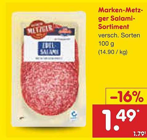 Marken-Metzger Salami-Sortiment 100 g