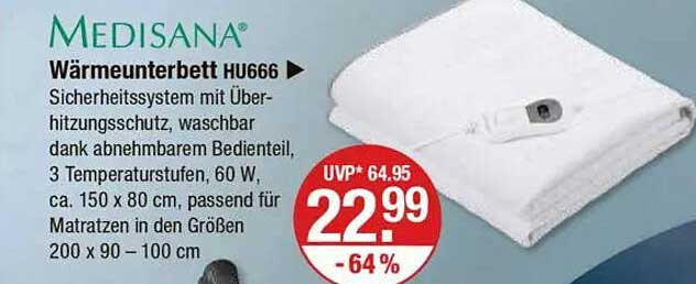 Medisana Wärmeunterbett HU666