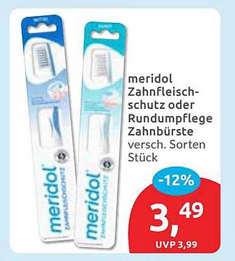 meridol Zahnfleischschutz oder Rundumpflege Zahnbürste, verschiedene Sorten