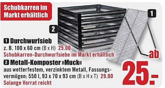 Metall-Komposter "Muck" aus wetterfestem, verzinktem Metall