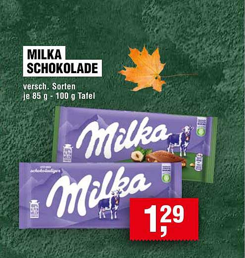 MILKA SCHOKOLADE - verschiedene Sorten je 85 g - 100 g Tafel