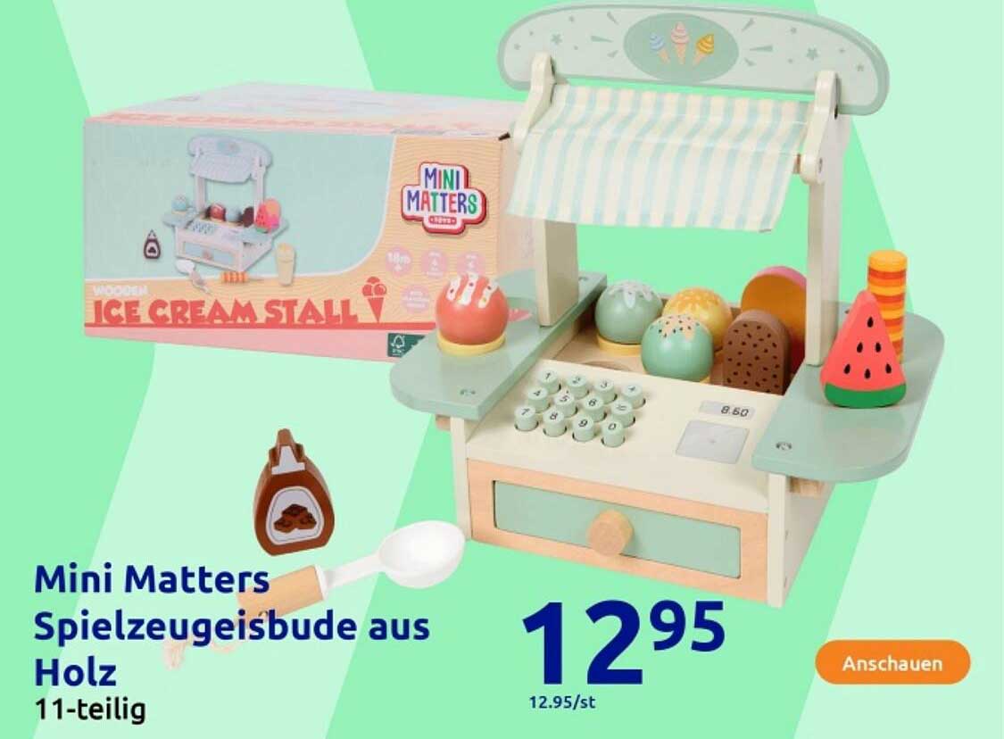 Mini Matters Spielzeugeisbude aus Holz - 11-teilig