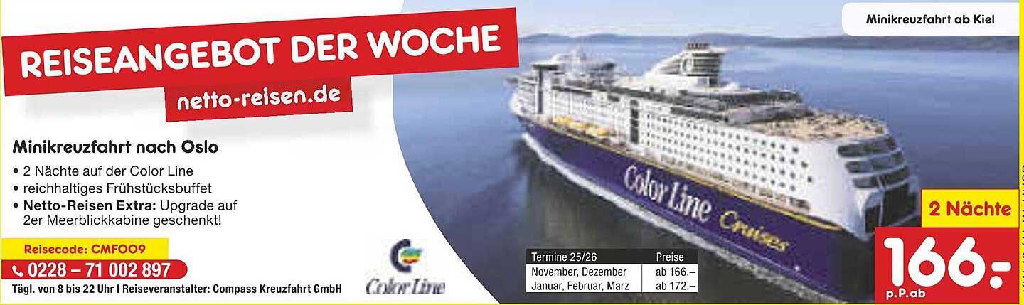 Minikreuzfahrt nach Oslo - 2 Nächte auf der Color Line