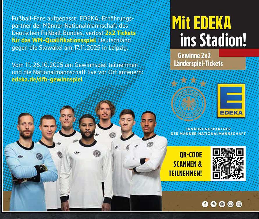 Mit EDEKA ins Stadion! Gewinne 2x2 Länderspiel-Tickets