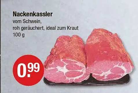 Nacken kassler vom Schwein, roh geräuchert, ideal zum Kraut
