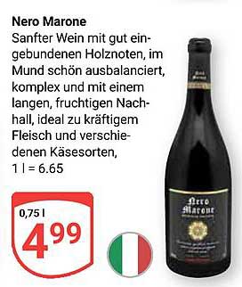 Nero Marone - Sanfter Wein mit gut eingebundenen Holznoten