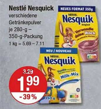 Nestlé Nesquick verschiedene Getränkepulver je 280-g – 350-g-Packung