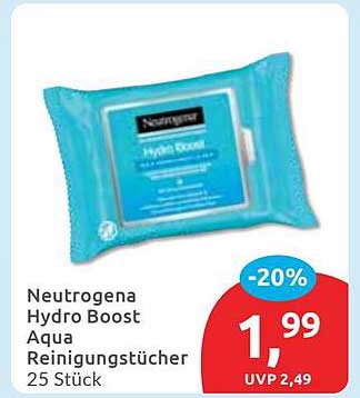 Neutrogena Hydro Boost Aqua Reinigungstücher 25 Stück