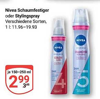 Nivea Schaumfestiger oder Stylingspray 150–250 ml