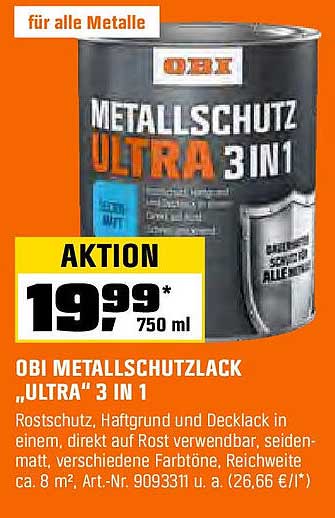 OBI METALLSCHUTZLACK „ULTRA“ 3 IN 1