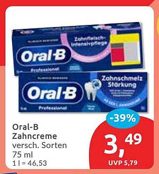 Oral-B Zahnpasta - Verschiedene Sorten, 75 ml